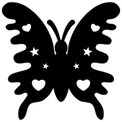 Butterfly silhouette decoration 