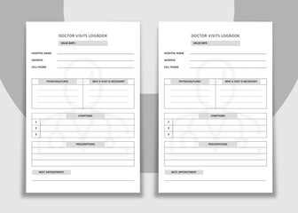 doctor visits log book kdp interior
