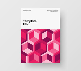 Premium brochure A4 design vector concept. Trendy geometric shapes pamphlet template.
