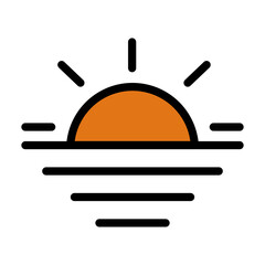 Travel Icon Lineal Color Style