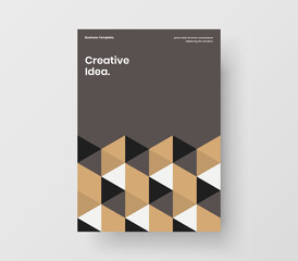 Original annual report A4 vector design layout. Amazing geometric shapes corporate cover concept.