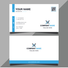 modern business card design blue template corporate identity