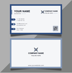 Naklejka na ściany i meble card template modern blue color business card design