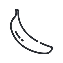 Banana line icon, outline vector sign, linear pictogram isolated on white background. Logo illustration