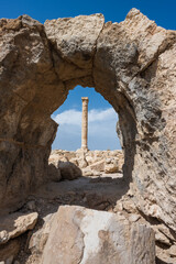 Machaerus or Qala'at Mukawir Castle Ruins in Jordan, where John the Baptist was Beheaded