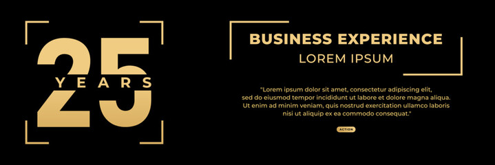 25 years flyer or 25 years template or 25 year brochure vector illustration. The best design for the needs of 25 year olds. Such as for banners, templates, flyers, banners, and more.