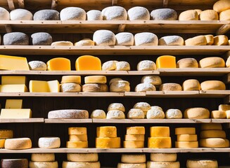 lots of different types of cheese