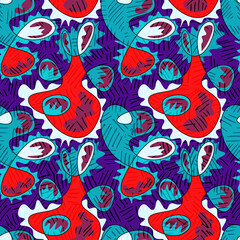 Naklejka premium Abstract colorful strange vector pattern 