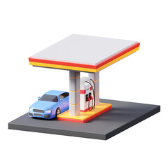 gas station 3d illustration