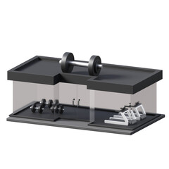 gym building 3d illustration