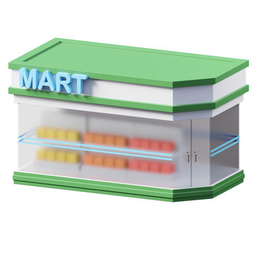 convinience store 3d illustration