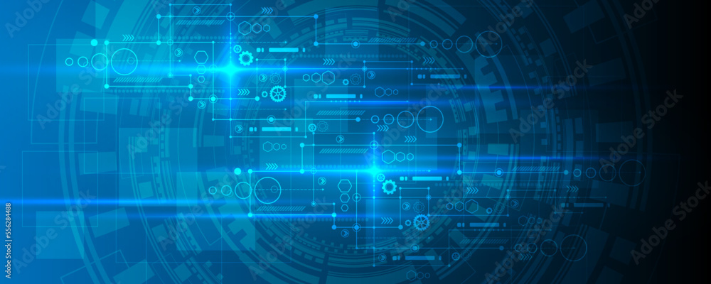 Poster abstract background image high tech circuit board concept and digital networks