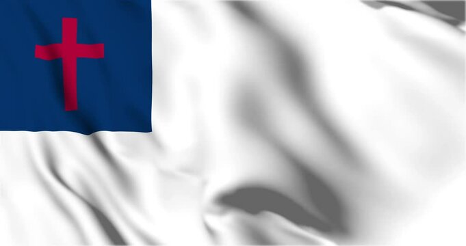 christian flag. christian flag background video