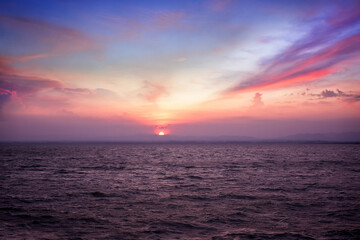 sunset over the sea