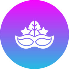 Eye Mask Gradient Circle Glyph Inverted Icon