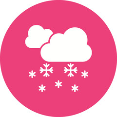 Snowfall Multicolor Circle Glyph Inverted Icon