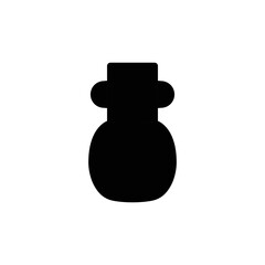 Obraz premium Ceramic Vase Silhouette. Black and White Icon Design Elements on Isolated White Background