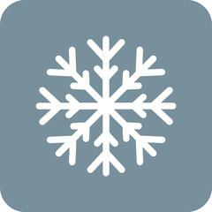 Snowflake Multicolor Round Corner Glyph Inverted Icon