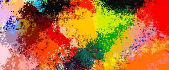 Stain colorful paint abstract banner background template.