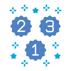 Countdown Glyph Two Color Icon