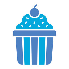 Muffin Glyph Two Color Icon