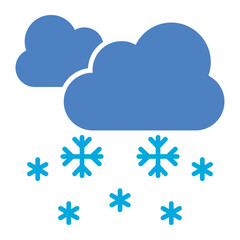 Snowfall Glyph Two Color Icon