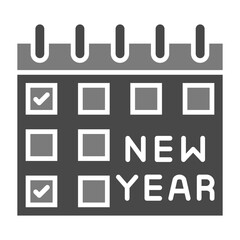 Calendar Greyscale Glyph Icon