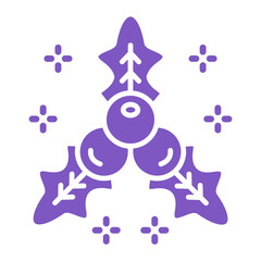 Mistletoe Multicolor Glyph Icon
