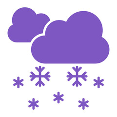 Snowfall Multicolor Glyph Icon