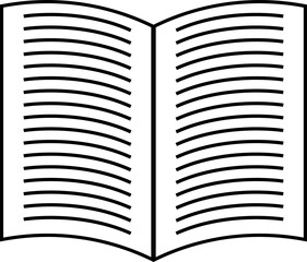 Book icon vector, solid illustration, pictogram isolated on white