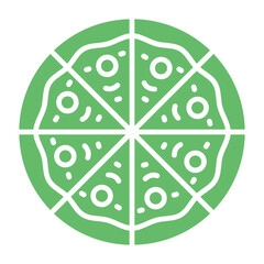 Pizza Multicolor Glyph Icon