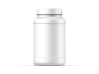 Protein supplement jar mockup for mockup and branding, 3d illustration