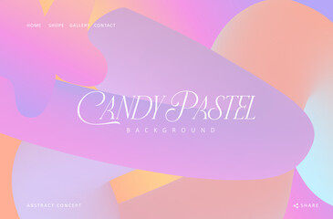 Abstract candy gradient background, rainbow mesh gradient blend color and wave line. Vector background illustration template for website, banner, poster, backdrop