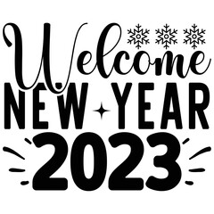 welcome new year 2023 vector file