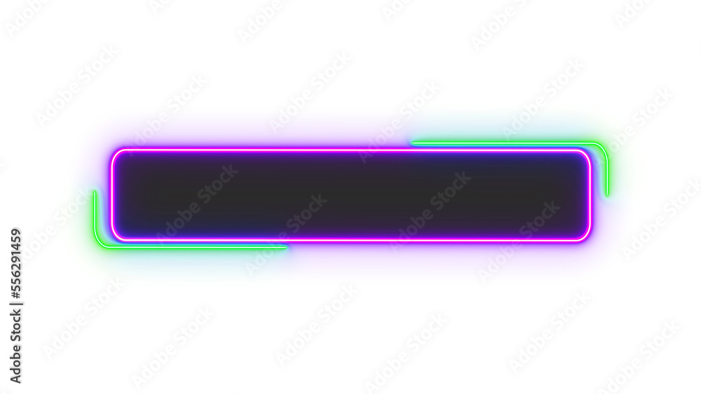 Poster abstract element lower third neon tab button