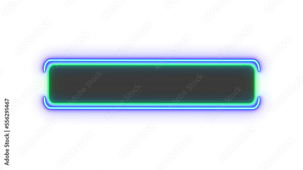 Poster abstract element lower third neon tab button