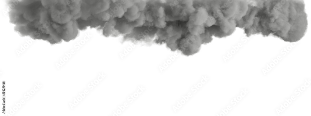 Aufkleber Black cloudiness over top isolated transparent backgrounds 3d rendering