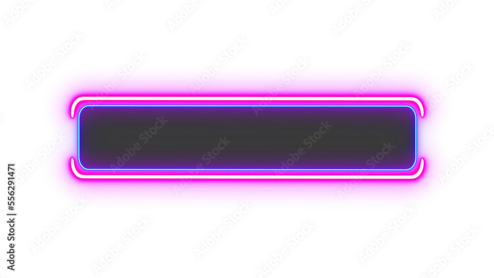 Poster abstract element lower third neon tab button