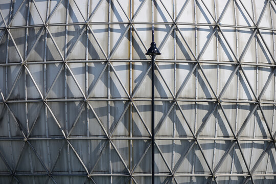 detail of the Cinesphere at Ontario, Place (Toronto, Ontario, Canada)