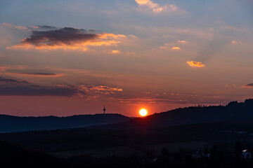 Fototapeta premium Sunset over Königstein im Taunus