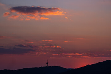 Fototapeta premium Sunset over Königstein im Taunus