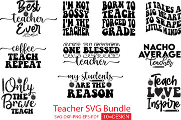 Fototapeta premium Teacher SVG Bundle 