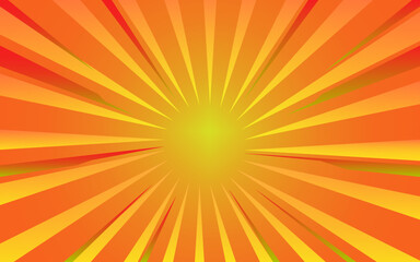 Pop art comic background with orange gradient color