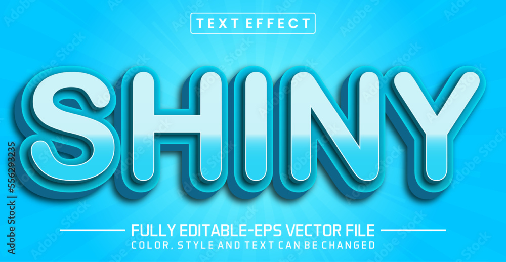 Poster editable shiny text style effect - text style concept