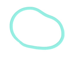 tiffany blue acrylic oil paint brush style  element aesthetic circle  png vector file