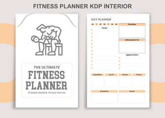 fitness planner kdp interior 