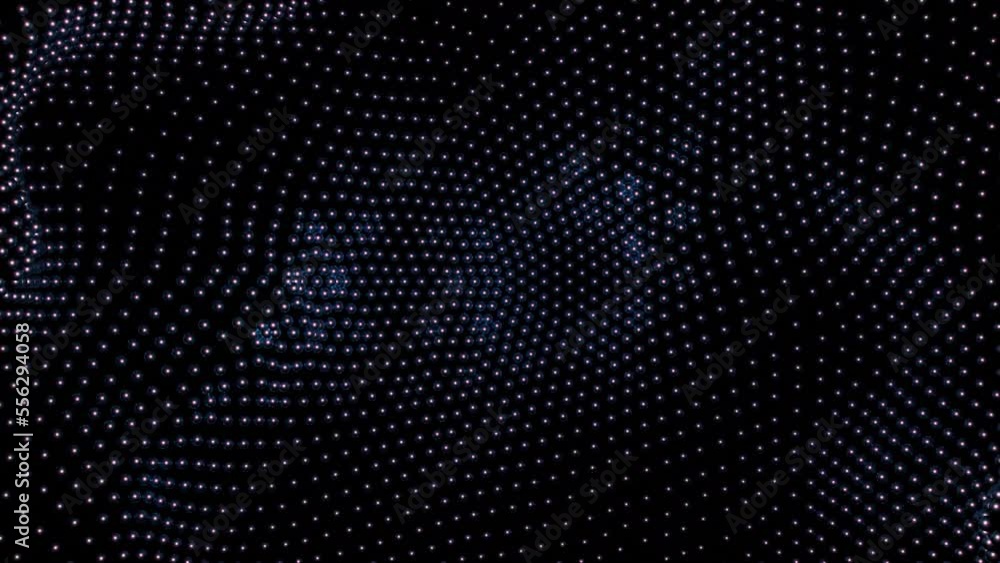 Poster abstract wavy grid surface. design. technological background with dotted texture.