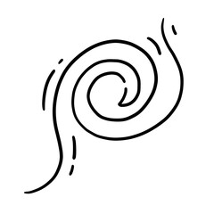 Abstract Swirl Illustration Element
