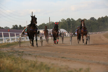 Horse racing in summer, Russia, Chuvash Republic