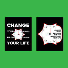 Clock T-shirt Design.